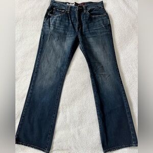 Urban Pipeline Dark Blue Relaxed Bootcut Jeans, Size 32x34